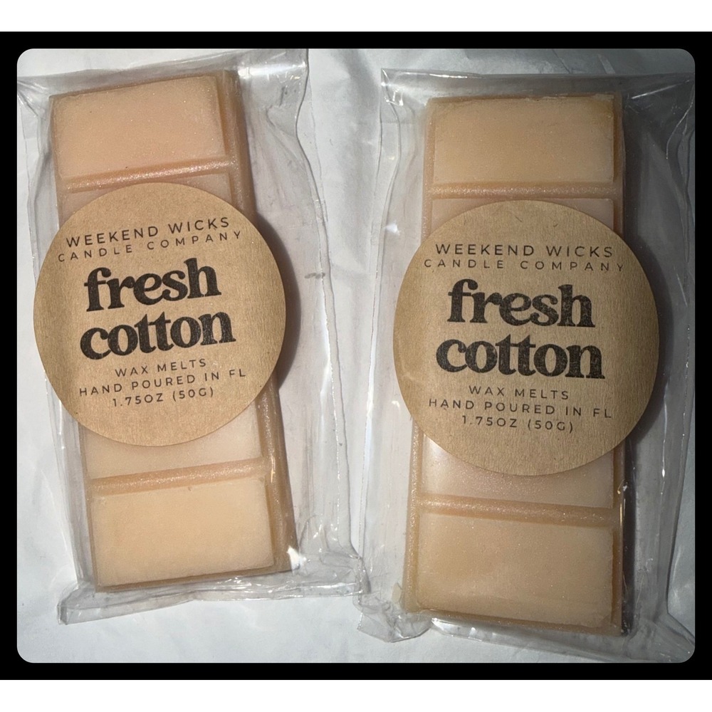 Weekend Wicks Fresh Cotton Wax Melts Womens 1.75oz White Scented Home Fragrance